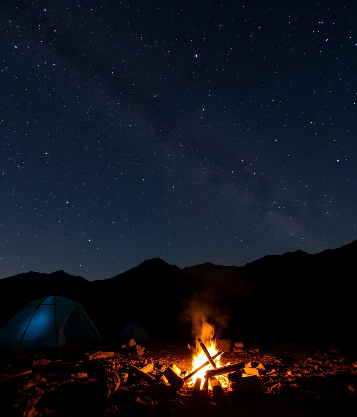 Campfire Under the Stars